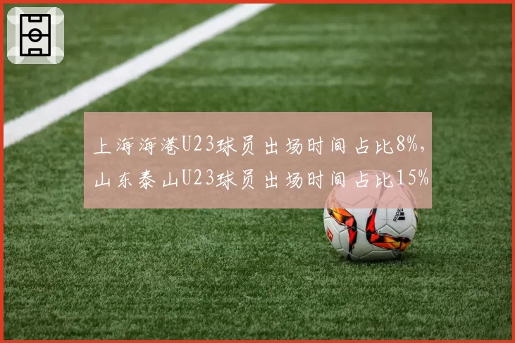 上海海港U23球员出场时间占比8%，山东泰山U23球员出场时间占比15%，年轻力量储备影响下半程